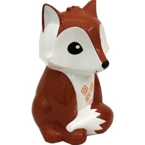 FAB Starpoint Brown And White Fox 9" Tall Ceramic Coin Piggy Bank. Vintage Colle